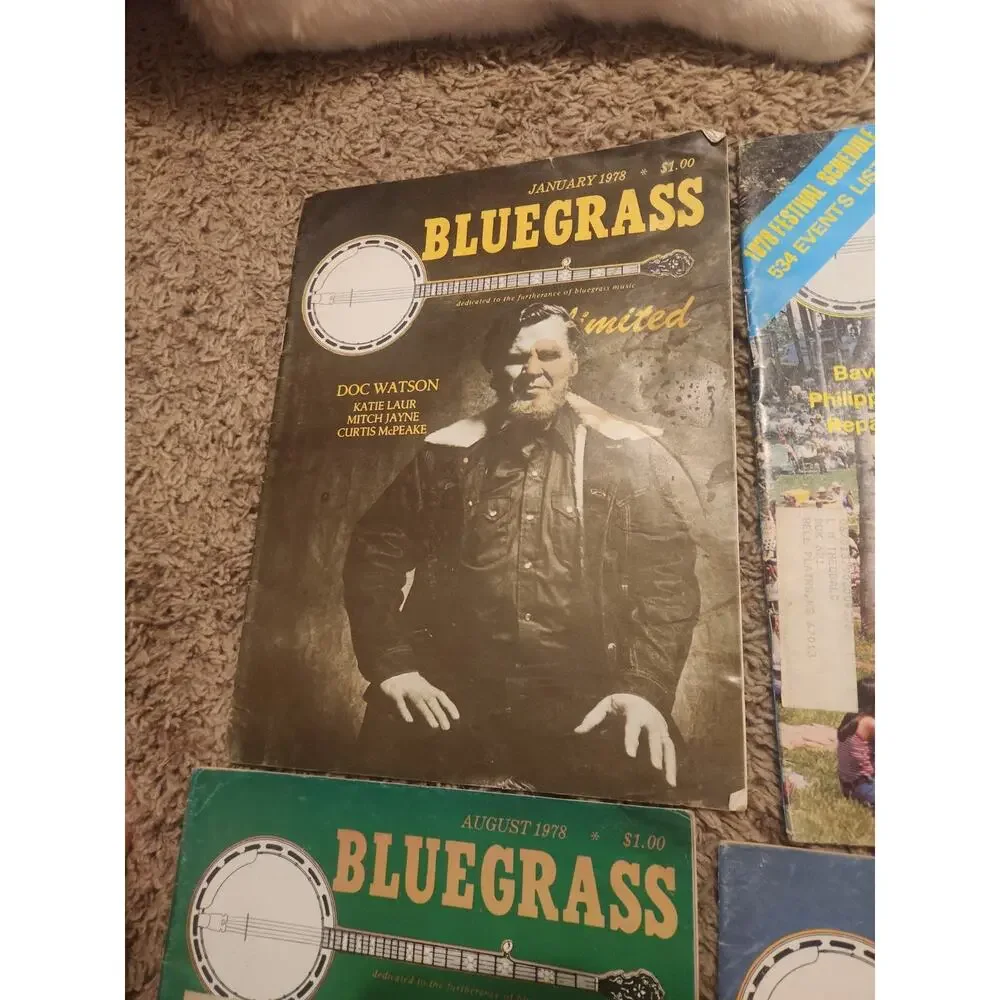 Lot Of 9 1970s Bluegrass Unlimited Magazines 1978
